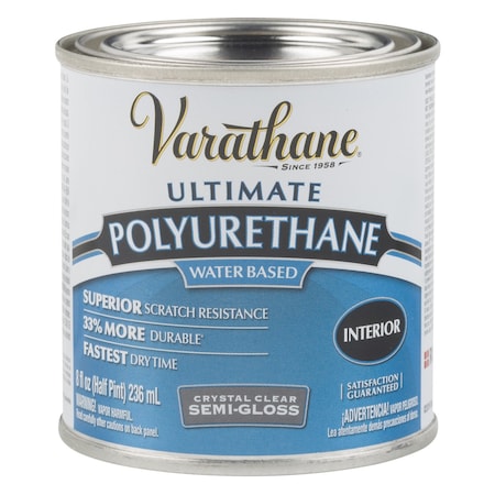 Varathane Varathane Transparent Semi-Gloss Crystal Clear Water-Based Acrylic Modified Urethane Polyurethane 1/ 200161H